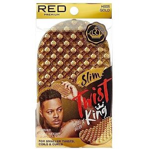 Red by Kiss Bow Wow X Twist King Luxe Twist Styler Wasbare en Duurzame Twist Borstel voor Afro Curl - Slank en Dicht (Goud)