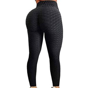 Vrouwen Hoge Taille Butt Push Up Legging Meisjes Stretch Gym Yoga Workout Broek (Zwart, XXXL), Zwart, 3XL