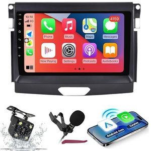 Android 14 Autoradio Navi voor F-ord Ranger (2015-2020) 9""QLED Scherm Autoradio met Draadloze Carplay Android Auto GPS Navigatie met BT5.0 HIFI FM 5G-WiFi SWC RDS MIC,M200s