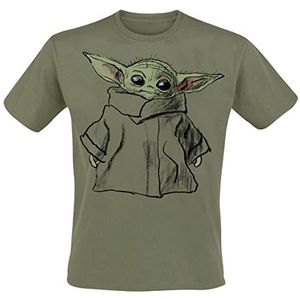 Star Wars The Mandalorian - Baby Yoda Sketch - Grogu T-shirt groen XXL