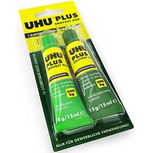 UHU Endfest Plus 300, tweecomponentenlijm, oplosmiddelvrij, 15 ml