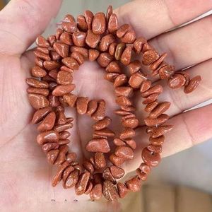 Natuurlijke koraal Amethist Granaat Steen Kralen Chip Gratis Vorm voor Sieraden DIY Ketting Armband Sieraden Maken-Rood Zandsteen-34 inch