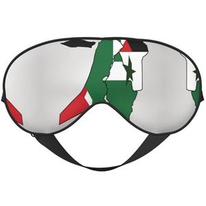 Staat van Palestina Vlag Map02 Slaap Eye Mas Bijgewerkt Ontwerp Licht Blokkeren Night Eye Blinder Mannen Vrouwen Shift Werk Reizen