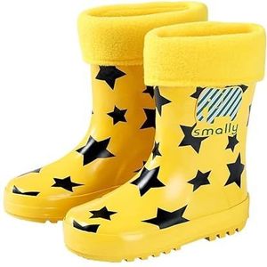 Regenschoenen for jongens en meisjes, regenlaarzen, waterdichte schoenen, antislip regenlaarzen(Color:Yellow,Size:Size 27/17.5cm)