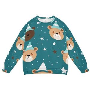 KAAVIYO Sneeuwschattige hond blauwe ster sweatshirt kinderen zachte lange mouwen trui ronde hals tops shirts voor jongens meisjes, Patroon., L