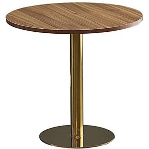 Prachtige salontafel van 75 cm hoog, eenvoudige gouden ronde tafel voor zaken, kleine tafel voor ontvangst en onderhandeling, vrijetijdstafel voor koffiewinkel/melktheewinkel (kleur: B, maat: 80 cm)