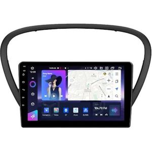Android 14 Autoradio Stereo voor P-eugeot 607 (2004-2010) 9 Inch Touchscreen Multimedia Speler met Draadloze Carplay 2 Din GPS Navigatie FM RDS Bluetooth 5G-WiFi SWC DSP,M100s