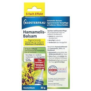 Klosterfrau - Hamamelis-balsem - Aambeienzalf - 30 g - Regenererende Huidverzorging