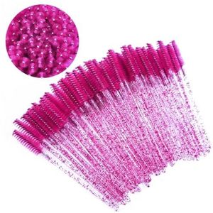 100 stks Wimper Mascara, toverstokken Applicator Wenkbrauw Borstel Make-up Kit, Wenkbrauw Castor Olie Borstel Make-up Tool