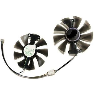 2 stuks GA91S2H, videokaartventilator, diameter 85 mm, voor SJS voor AMD RX580 RX 580 8 GB 2048SP Gaming Wit, GPU-koeler FL8015 12VB