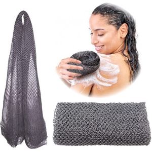 Adeton Afrikaanse netspons, authentiek, echt, zwart eigendom, exfoliërende badwasdoek, lange spons, lichaamscrub, sapo, douchebadaccessoires, rugvoet hoofdhuid scrub, platte dode huidverwijderaar