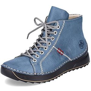 Rieker DAMES Enkellaarzen 71510, Vrouwen Veterlaarsjes,laars,halve laars,veterschoen,overgangsschoen,Blauw (blau / 14),42 EU / 8 UK