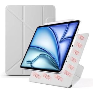 For ipad Air 11""(2024)/Air 4/5 10.9"",Magnetic Attachment Slim Trifold Cas Auto Wake/Sleep,Multi-Viewing Angles,Slim Light Shell Cover(Szary)