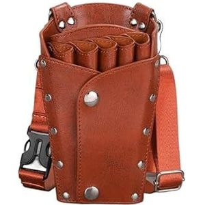 PXAMORTEL Kapperstas Haarschaar Holster Tas Met Schouderriem for Kappers Kapper PU Lederen Schaar Kappersgereedschapstas Tas Houder Kapperstas(Color 7)