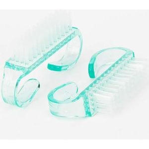 RPixc Nagelborstel 100 stuks/zak Gemengde kleur nagelreinigingsborstel handvat wasbare zachte stof reinigingsborstel gel nagel verwijdering reiniging verzorging kunst tool