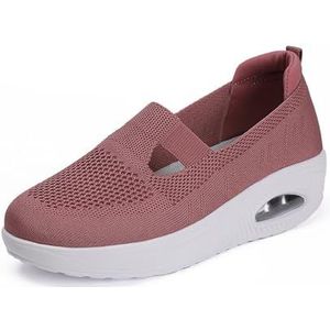 Womens Slip On Running Shoes Non Slip Walking Shoes Lightweight Gym Workout Shoes Breathable Fashion Sneakers (Color : Pink, Size : 42 EU)