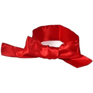 2 stuks satijnen zijden slaapmasker voor vrouwen oogbedekking patches schattig blinddoek lint cadeau verrassing voor slaap (rood)