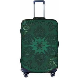 Bagagehoes Koffer Cover Protectors Bagage Protector Past 18-30 Inch Bagage Paars Blauw Groen Camouflage Zebra Strepen, Groene Vintage Bloemen, XL