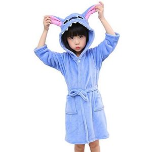 Dolamen Kigurumi Kamerjas voor kinderen, meisjes, jongens, met capuchon, in koraal fleece, pyjama, badjas, bruidsmeisje, nachtkleding - - 110