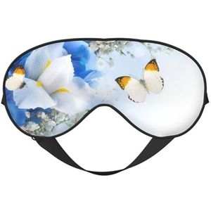 CRJSYCBYB Bloemen en Vlinder Gedrukt Zacht Oogmasker Slapen Oogmasker Reizend Oogmasker