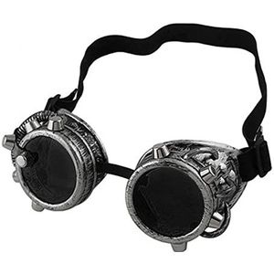 Goth bril vintage steampunk bril bril (kleur: zwart, maat: 1 stuks)