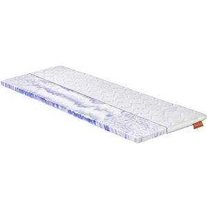 sleepling 194368 gelschuim topper, gel traagschuim topper, orthopedische matrasbeschermer, voor alle matrassen en bedden, made in EU, Ökotex standaard, wasbaar op 60 graden, 160 x 200 x 6 cm, wit