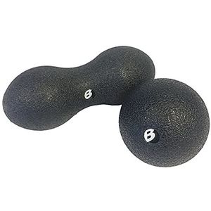 Best Sporting Massagebalset, fasciabollen, 1 fasciabal voor punctuele zelfmassage, 1 x fascia duo-bal voor de massage van grotere spiergebieden, extreem robuust