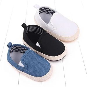 Zachte babyschoenen Peuter eerste wandelschoenen Instappers Lente en herfst Prewalking-schoenen for jongens en meisjes van 0-6-12 maanden (Color : Black, Size : 0-6 Months)
