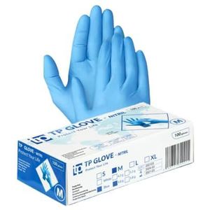 Gedikum Nitril wegwerphandschoenen, poedervrij, latexvrij, 100 stuks/doos, wegwerphandschoenen, blauwe nitril handschoenen, verkrijgbaar in maat XS, S, M, L, XL en XXL (S)