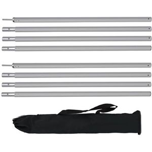 Strand Tent Pole Sets 2.4 Meter Aluminium Tarp Polen Heavy Duty Verstelbare Ondersteuning Pole Shelter Luifel Luifel Staaf Camping Outdoor Apparatuur Accessoires Pop Up Strand Tent Pole Sets