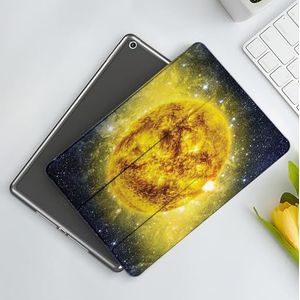 CONERY Hoesje compatibel iPad 10,2 inch (9e/8e/7e generatie) Galaxy Panorama van zon in de ruimte met lichtgevende effecten Dynamisch centrum van zonnestelsel print, multi, slim slim magnetisch hoesje