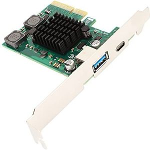 PCIE Naar USB 3.1 Adapterkaart, 1xUSB C USB 3.1 Multi-input Functie PCIE Naar USB 3.1 Uitbreidingskaart Self-powered Technologie voor Desktop