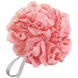Badsponzen for volwassenen, badspons, mesh poef badspons, schuim Loofah spons (Size : Pink)