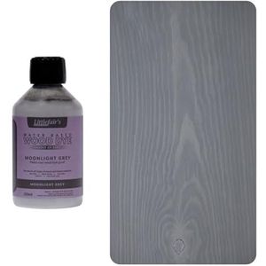 Littlefair's Houtbeits en kleurstof op waterbasis - Pastel Range (250 ml, maanlichtgrijs) Houtverf voor binnen hout inclusief deuren en plinten