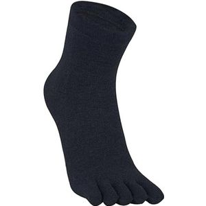 Warm-Han Heren teensokken 1 paar katoen mannen vijf vingers sokken midi dagelijkse sokken essentieel, Navy Donker, 44-46 EU