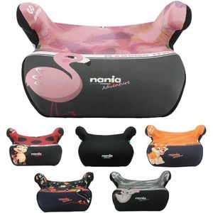 Nania ALPHIX Isofix zitverhoger 126-150 cm R129 i-Size - voor kinderen van 8 tot 12 jaar - Gemaakt in Frankrijk - met armleuningen (Flamingo)