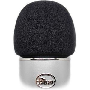 Schuimvoorruit voor Blue Yeti - Kan ook andere grote microfoons zoals MXL, Audio Technica en meer bedekken - Gemaakt van een kwaliteitssponsmateriaal om te werken als een popfilter voor uw microfoon - Zwarte kleur