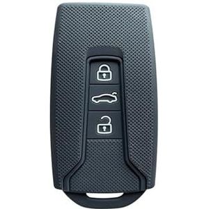 MRNQCB Siliconen Shell Auto Sleutelhanger Houder Sleutel Cover Case Voor VW Voor Touareg 7I 7P 2018-2022 Sleutel Fobs Autosleutelhoesje(Black)