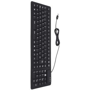 Juroupi Toetsenbord 108 Sleutel Spaans USB Wired Draagbaar Opvouwbaar Stille Waterdichte Stofdichte Siliconentoetsenbord