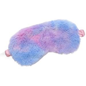 Slaapmasker, blinddoek slapen zachte pluche oogmaskers schattige liefde wolk oogbedekking pluche masker ooglapje dutje gezondheid oogbedekking (kleurrijk blauw)