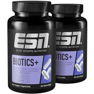 ESN Biotics+, 2 x 30 Capsules, 60 Porties - Capsules voor Darmflora, 4 Klinisch Bestudeerde Bacteriestammen