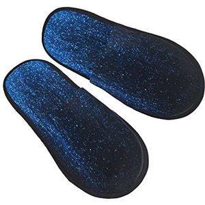 942 Slippers voor vrouwen blauw sprankelend glitter patroon harige pantoffels comfortabele huisslippers voor vrouwen warme huisschoenen, voor binnen buiten, geschenken, mannen, Harige pantoffels 1097,