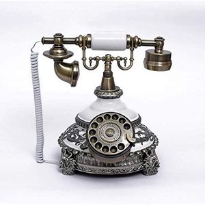 Phone Home Phone Vintage Home Phone Retro telefoon gemaakt van hars - Functionele draaiknop en klassieke metalen bel