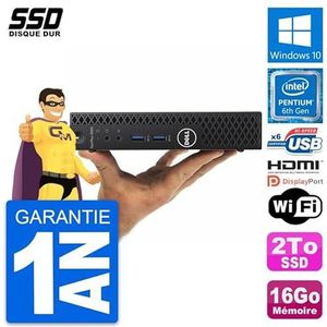 Dell Mini PC OptiPlex 3050 Micro G4400T RAM 16GB SSD 2TB HDMI Windows 10 WiFi (Rebuild)