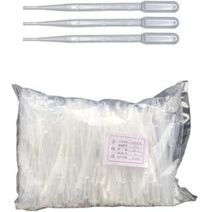 Laboratoriumpipet wegwerp-transferpipetten van kunststof, 0,2/0,5/1/2/3 ml, met druppelaar (1 ml, 100 stuks)