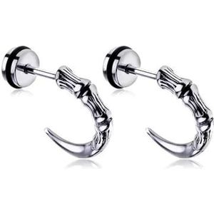 1-12 paar zilveren chirurgische roestvrij staal Huggie hoepel oorbellen voor mannen piercing sieraden chirurgisch staal Huggie hoepel oorbellen