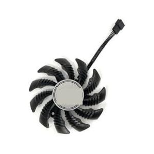 T128010SU PLD08010S12HH RX 6500 XT 6600 Koelventilator voor Gigabyte RTX 3060 Ti 3070 voor GAMING OC Videokaartventilator(Black A-Fan T12)