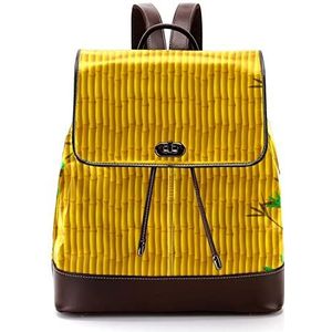 Gepersonaliseerde casual dagrugzak tas voor tiener bamboe achtergrond schooltassen boekentassen, Meerkleurig, 27x12.3x32cm, Rugzak Rugzakken