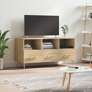 AUUIJKJF Entertainmentcentra en tv-standaards TV-meubel Sonoma Eiken 102x36x50 cm Engineered Houten Meubels