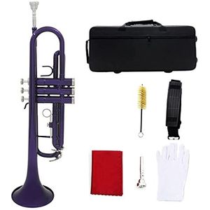 Trompetten Trompet BB B Flat Trompeta Professional Brass Instrument Student Trompetten (Color : Purple)